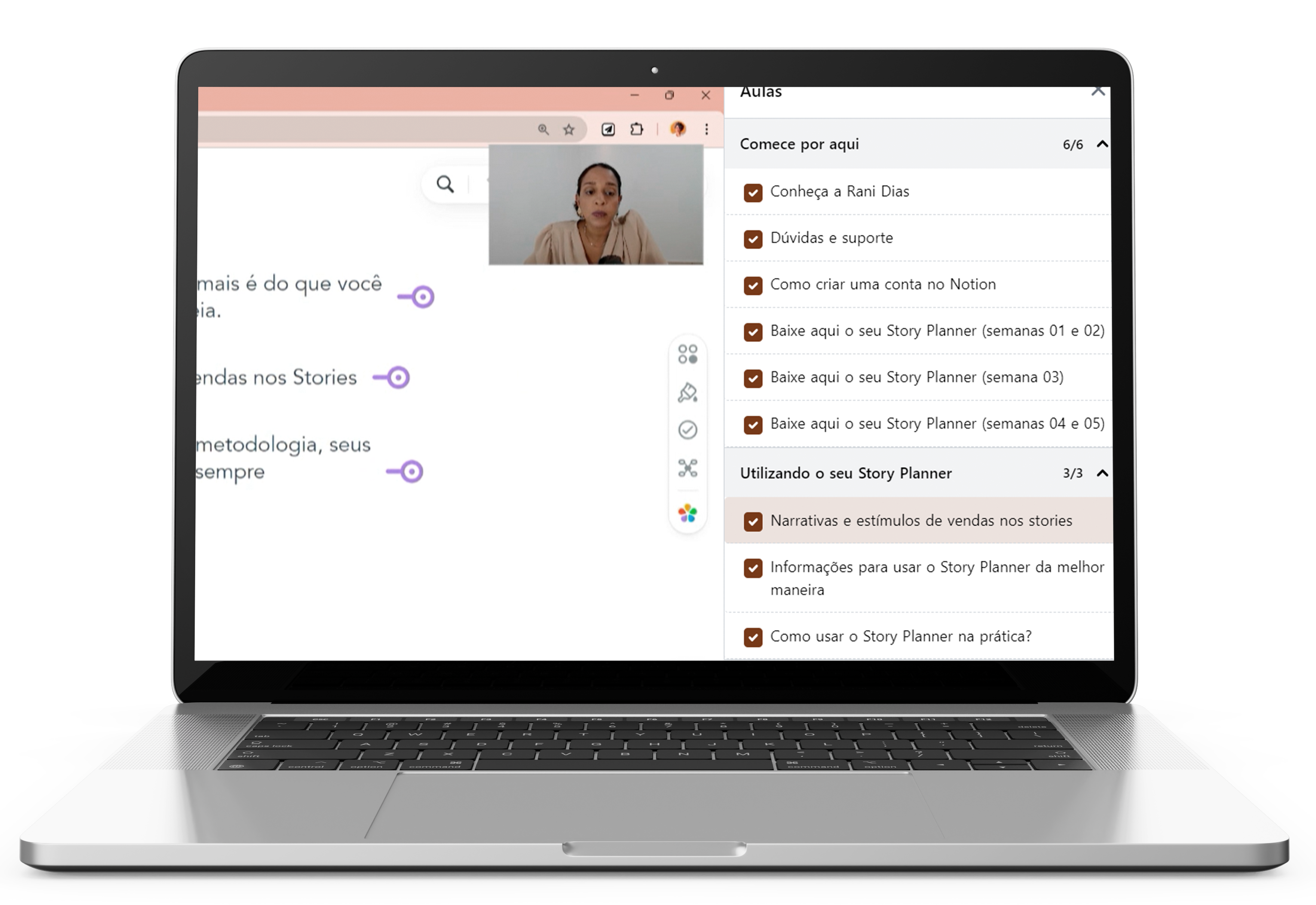 aulas complementares - Story Planner Rani Dias